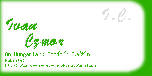 ivan czmor business card